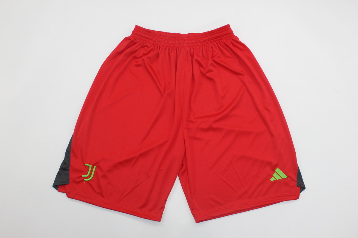 AAA Quality Juventus 23/24 GK Red Soccer Shorts